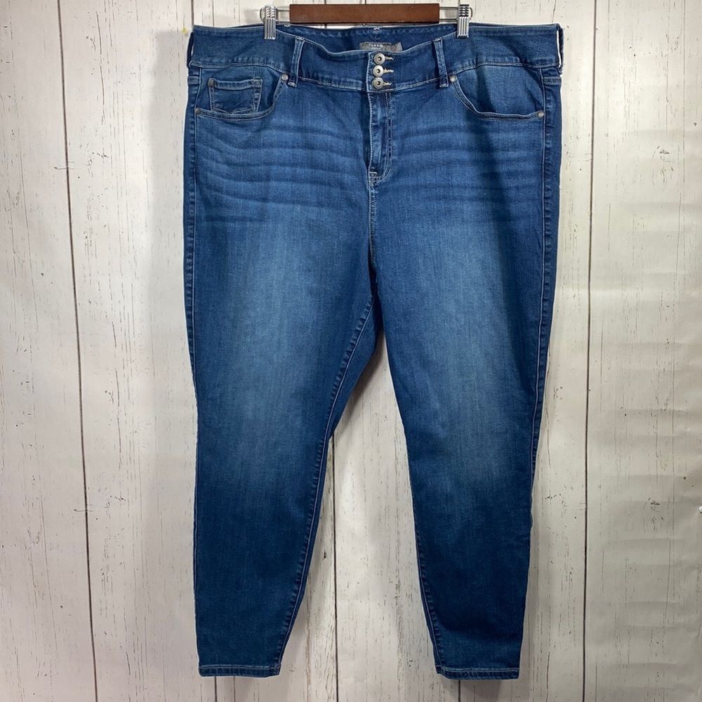 Torrid Womens Blue Super Soft Jeggings Stretch Denim Pants